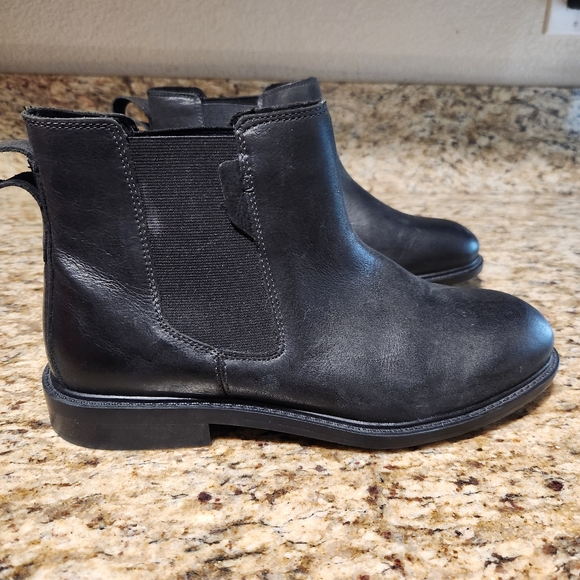 Dunham Graham Men's Black Leather Slip On Boots Size 8 - Picture 6 of 13